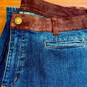 Ralph Lauren Blue and Brown Straight Leg Jeans